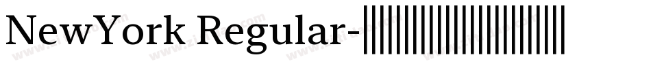 NewYork Regular字体转换